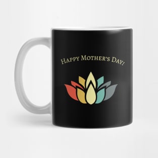 Happy Mother's Day Lotus Blossom Retro Vintage Mug